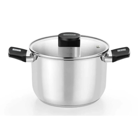 M240216 OLLA INOX 16cm CON TAPA VIDRIO ELITE MONIX