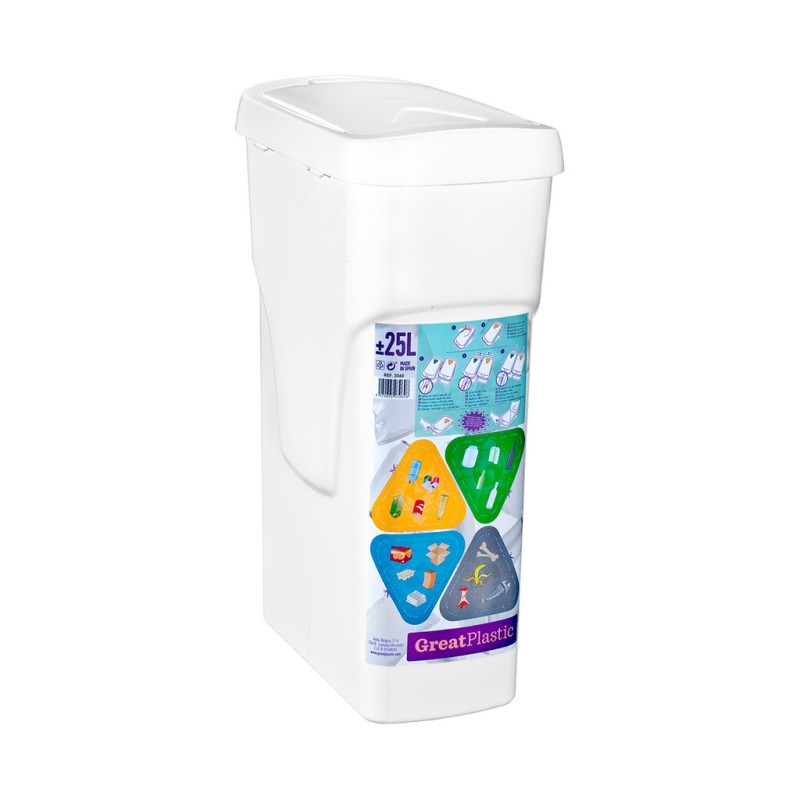 3060 CUBO DE BASURA ECOLOGICO 25L BLANCO 3060 CUBO DE BASURA ECOLOGICO 25L BLANCO
