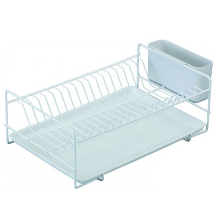 89005 ESCURREPLATOS PLANO 18 PLATOS BLANCO 38,5x25x12cm SAUVIC