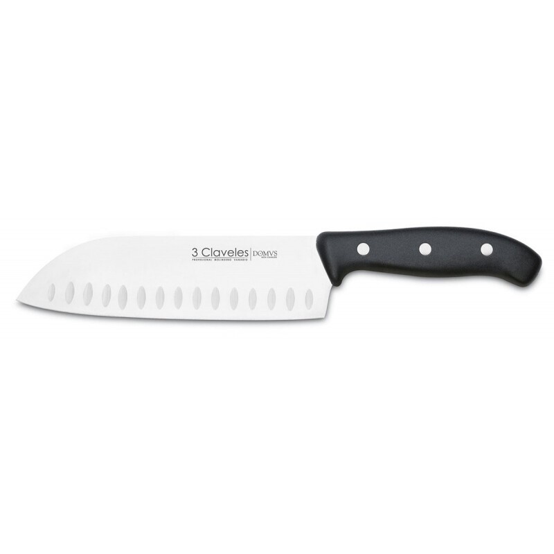 00957 CUCHILLO SANTOKU ALVEOLADO DOMVS 18cm 3C