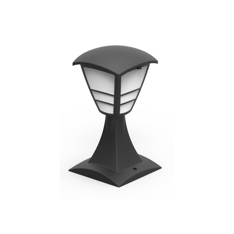 2073514-N FAROL SOBREMURO MODERNO 1XE27 NEGRO HOROZ
