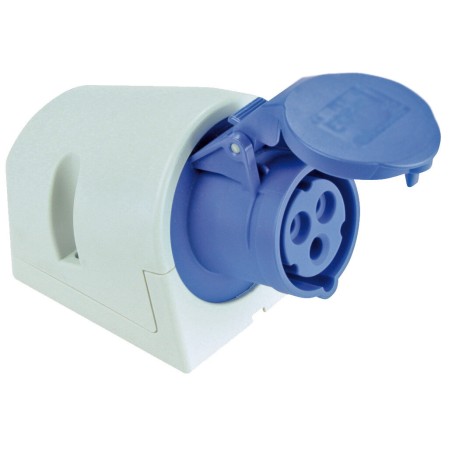 932131 BASE SUPERFICIE CETAC 2P+T AZUL 16A 230V SOLERA