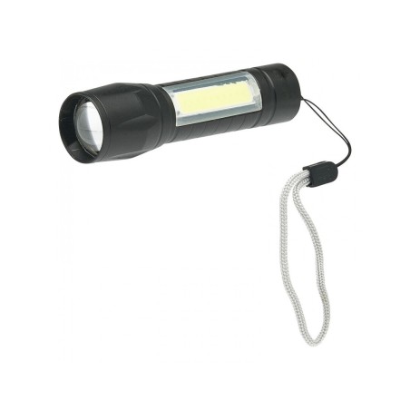 D89R LINTERNA LED+COB MINI RECARGABLE 1W 120lm NEGRA VELAMP