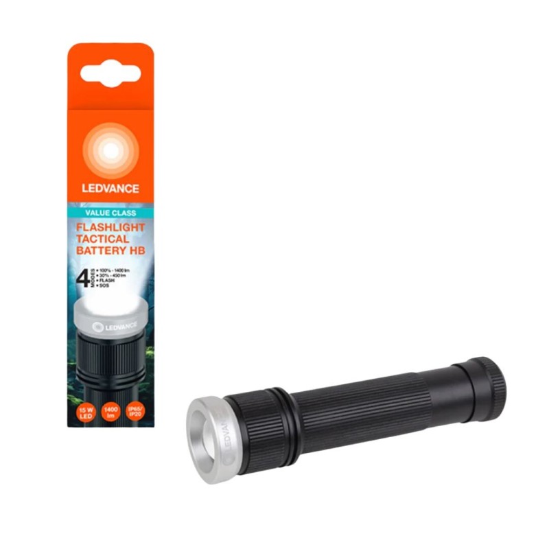 175848 LINTERNA LED DE MANO A PILAS 15W 1400Lm IP65 LEDVANCE