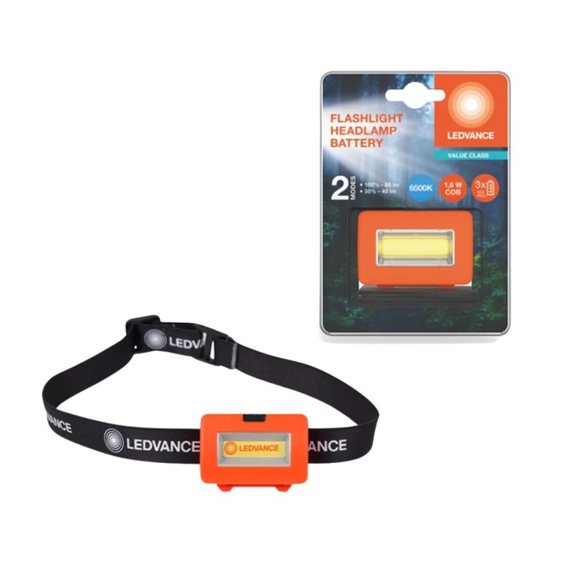 175725 LINTERNA LED DE CABEZA A PILAS 2W 80Lm LEDVANCE