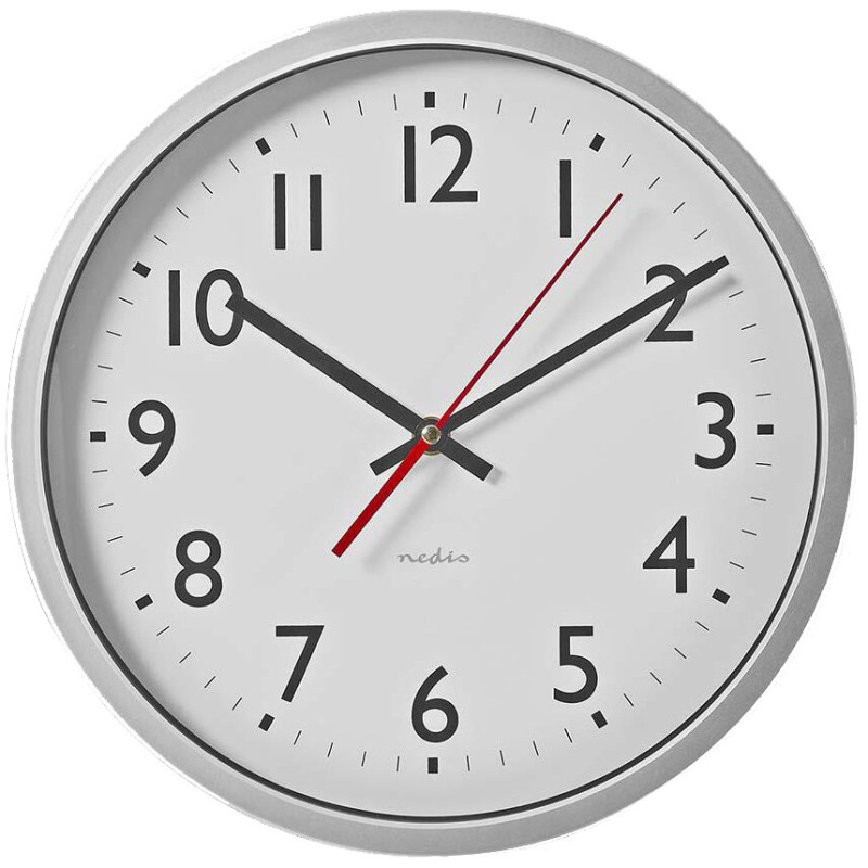 CLWA110WT RELOJ DE PARED BASICO ø30cm NEDIS CLWA110WT RELOJ DE PARED BASICO ø30cm NEDIS