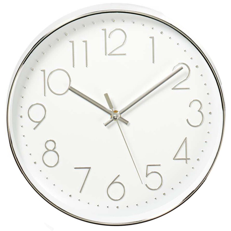 CLWA015PC30SR RELOJ DE PARED CIRCULAR ø30cm PLATA CLWA015PC30SR RELOJ DE PARED CIRCULAR ø30cm PLATA