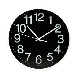 93-342 RELOJ DE PARED NEGRO 25cm ELECTRO DH