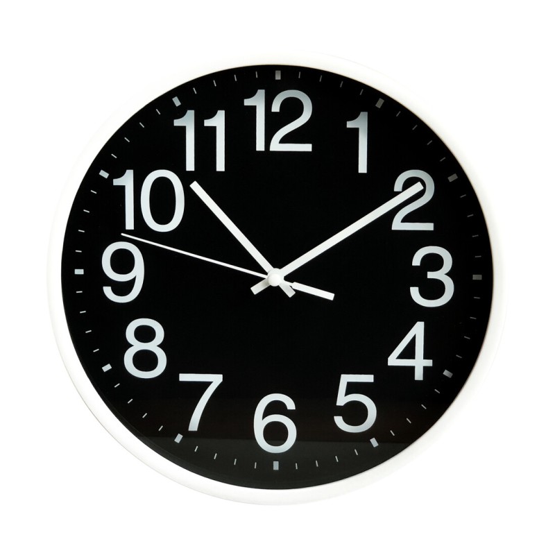 93-342 RELOJ DE PARED NEGRO 25cm ELECTRO DH
