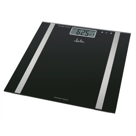531 BASCULA DE BAÑO NEGRA CON ANALIZADOR 6 FUNCIONES JATA