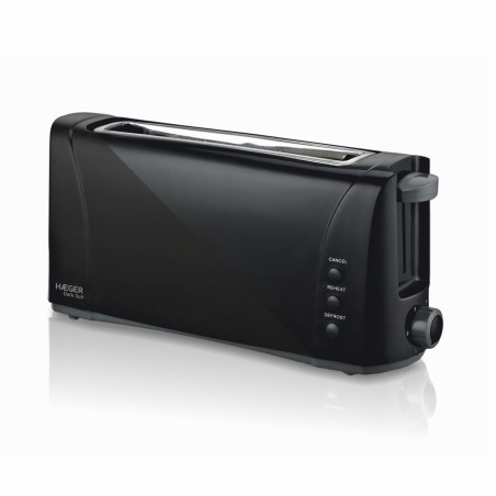TO-100-007A TOSTADOR MULTIFUNCION RANURA EXTRA LARGA 1000W NEGRA DARKSUN HAEGER