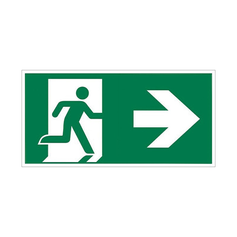 201095007 ADHESIVO LUMINARIAS DE EMERGENCIA FLECHA DERECHA 200X75MM GSC