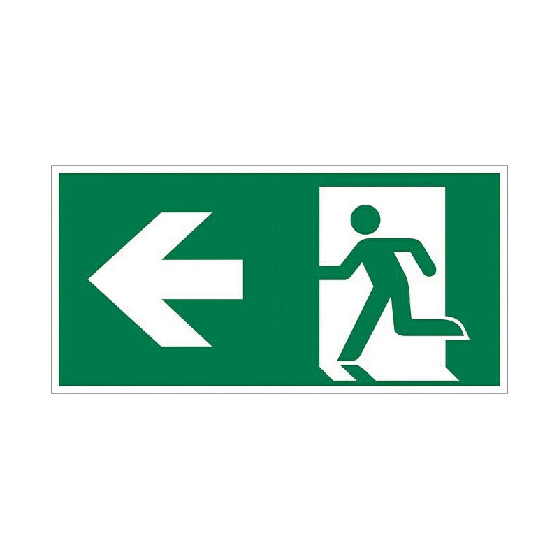 201095008 ADHESIVO LUMINARIAS DE EMERGENCIA FLECHA IZQUIERDA 200X75MM GSC