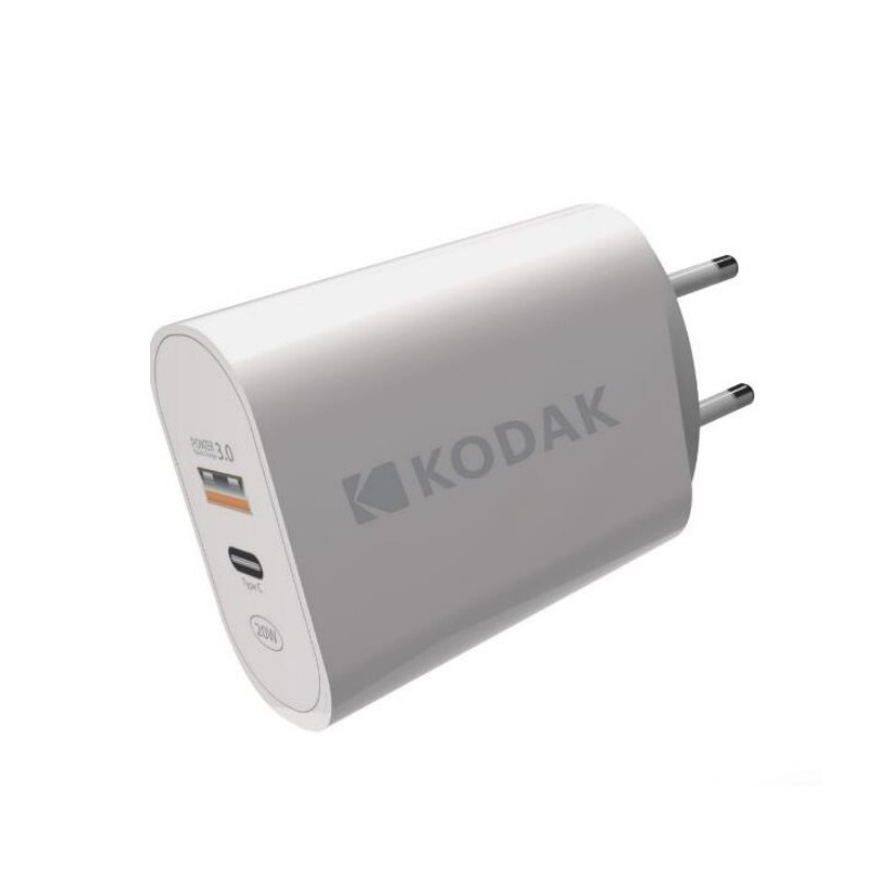 30427358 CARGADOR 2 PUERTOS USB + USB-C 5V 2,4A KODAK