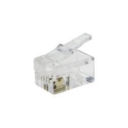 39-000-6-4 CLAVIJA TELEFONO 4 VIAS 6MM-