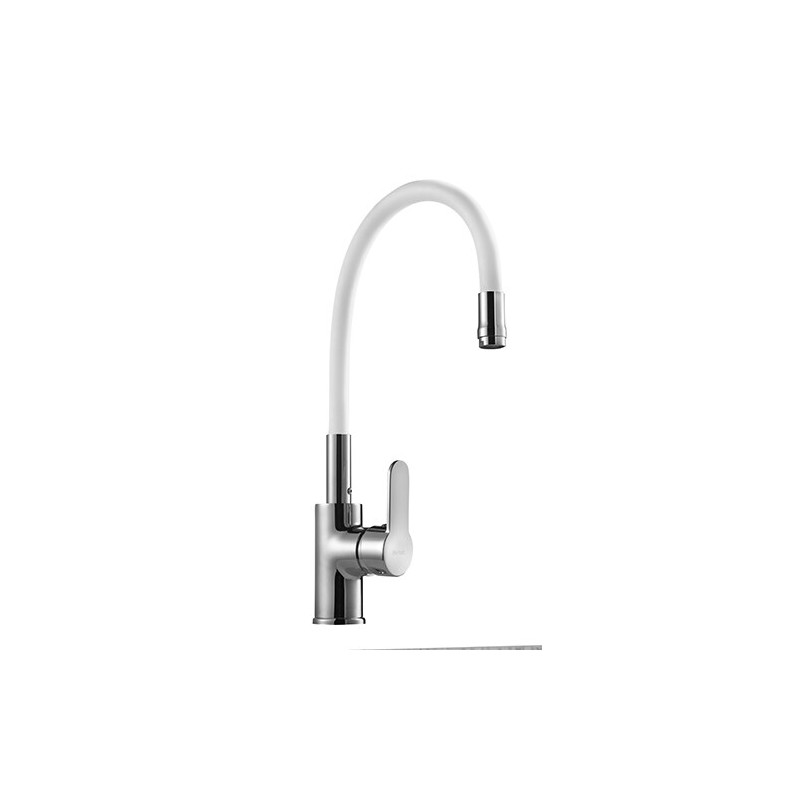 65819 MONOMADO FLEXIBLE DE FREGADERO BLANCO MIRTAK