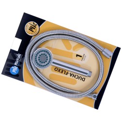 B-17034 KIT DUCHA TER MANGO + FLEXO PVC CROMO MIRT