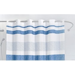 02912 CORTINA DE DUCHA ANILLA FACIL AMARA AZUL 180x200cm DINTEX