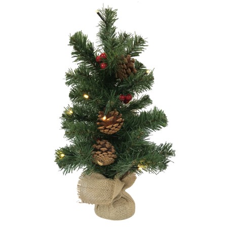 00514 ARBOL NAVIDAD LED PIÑAS Y BOLAS ROJAS 45cm