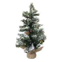 00515 ARBOL NAVIDAD LED C-NIEVE PIÑAS Y BOLAS 60cm
