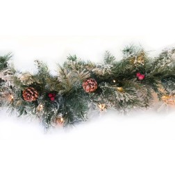 00523 BOA NAVIDAD LED C-NIEVE PIÑAS Y BOLAS 180cm