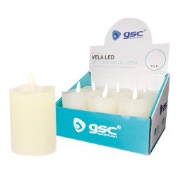 204800002 EXPOSITOR 6 VELAS DECORATIVAS LED CERA GSC