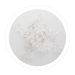 204600026 COPOS DE NIEVE LED TRANSPARENTES 1,35M LUZ FRÍA GSC
