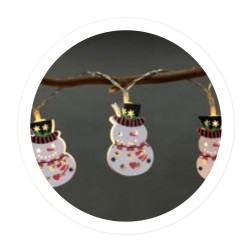 204690015 1,35m GUIRNALDA DE MUÑECOS DE NIEVE LED A PILA GSC