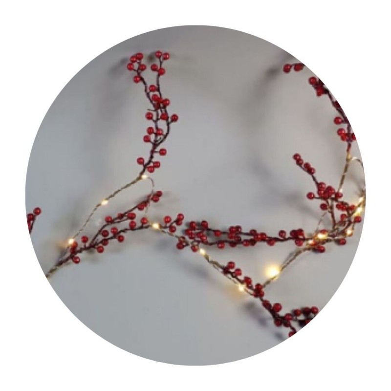 204690029 1,8m GUIRNALDA DE BAYAS ROJAS LED A PILA GSC 204690029 1,8m GUIRNALDA DE BAYAS ROJAS LED A PILA GSC