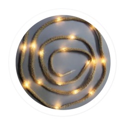 204690037 1,9m GUIRNALDA DE CUERDA LED A PILA GSC