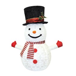 204690049 MUÑECO DE NIEVE LED PLEGABLE PARA EXTERIOR A PILAS 70x54x36cm GSC