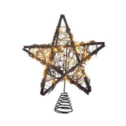 204690068 ESTRELLA LED DE RATÁN A PILAS 30x25cm GSC