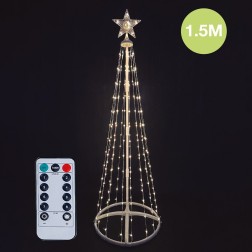 204690081 ARBOL LED 150cm USB + MANDO 32 FUNCIONES IP44 LUZ CÁLIDA GSC