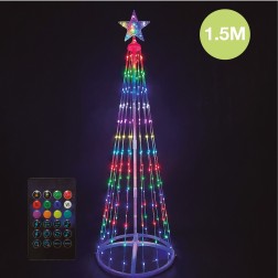 204690083 ARBOL LED 150cm USB + MANDO 32 FUNCIONES IP44 RGB GSC
