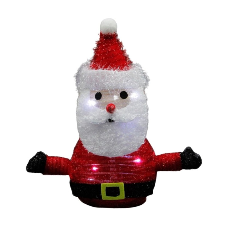 204625011 PAPA NOEL LED PLEGABLE A PILAS LUZ FRIA 30cm BAMBASY