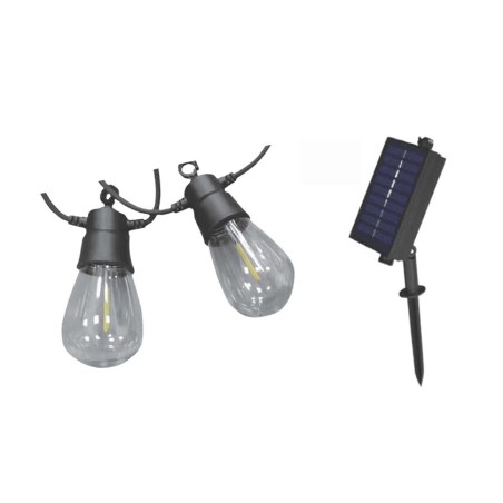 00828 KIT 5m GUIRNALDA SOLAR 10 BOMBILLAS C-SENSOR CREPUSCULAR 1800K IP45 F-BRIGHT