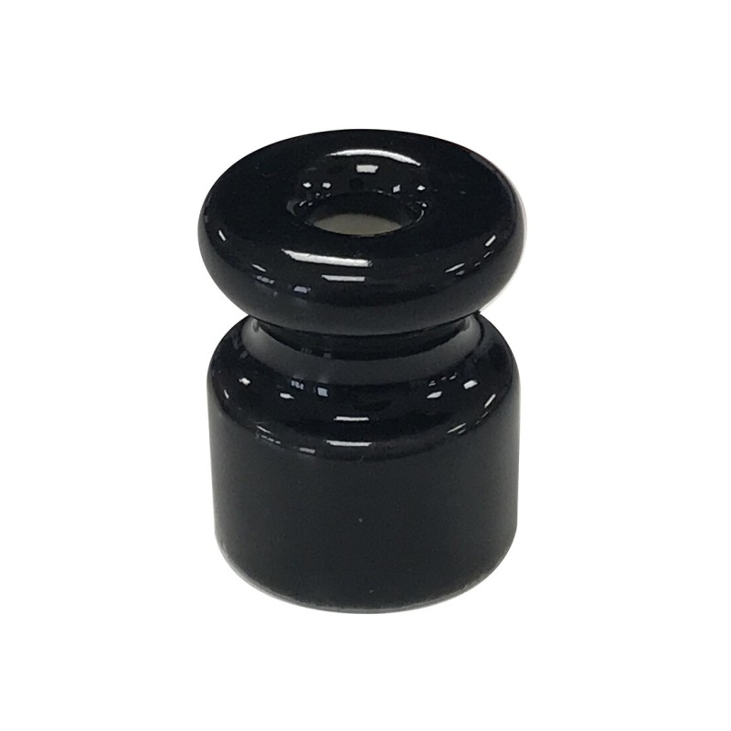 1400424-N AISLADOR PORCELANA NEGRO 24x19mm-