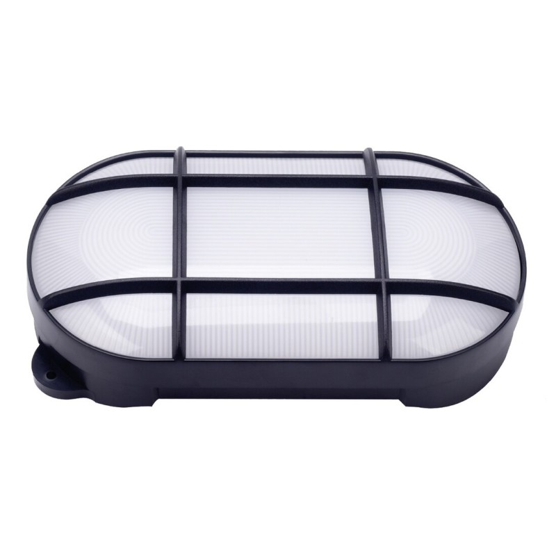 200205003 APLIQUE LED OVALADO CERCIS CON REJILLA 15W 6500K NEGRO GSC