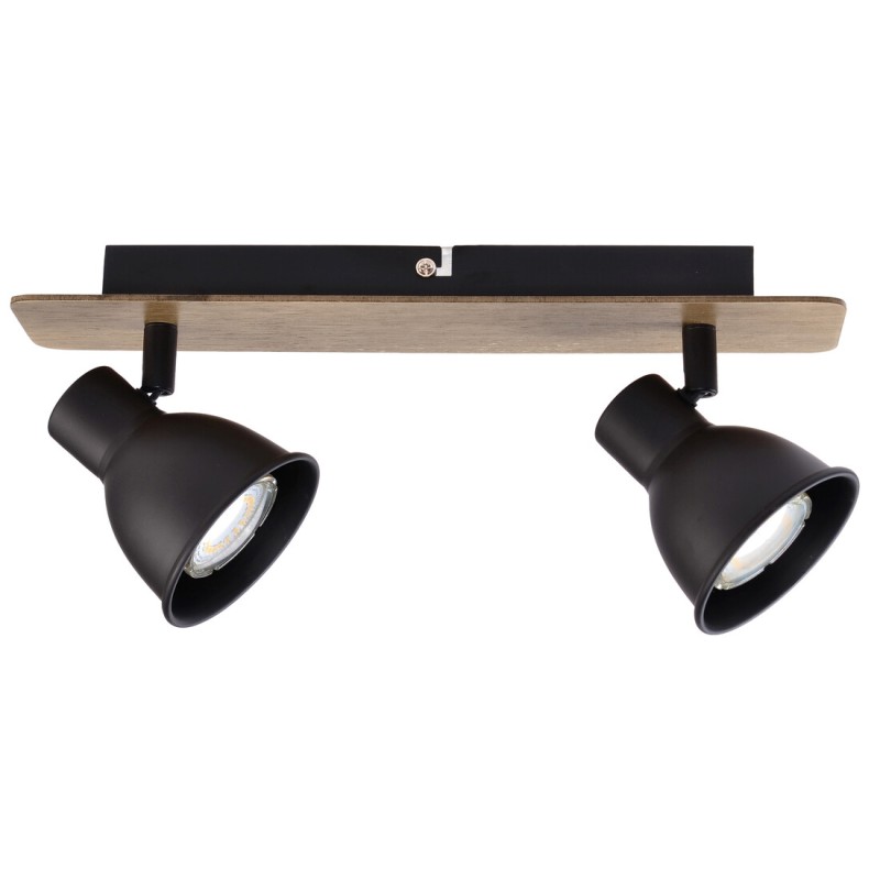 10268 REGLETA MADERA MIKO 2xGU10 NEGRA JUERIC 10268 REGLETA MADERA MIKO 2xGU10 NEGRA JUERIC