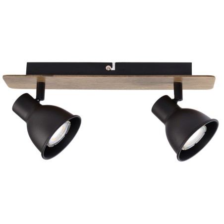 10268 REGLETA MADERA MIKO 2xGU10 NEGRA JUERIC
