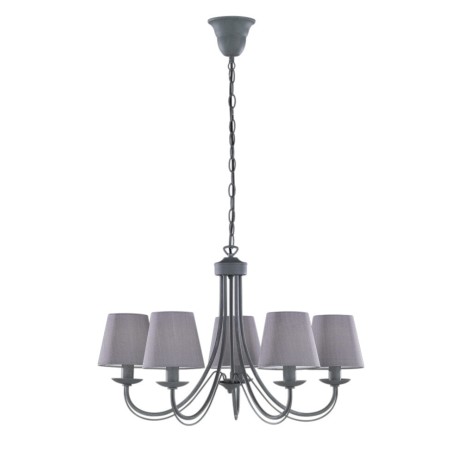 110600578 LAMPARA COLGANTE CORTEZ GRIS 5xE14 TRIO