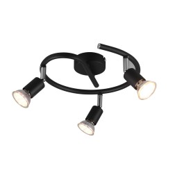 R80913932 REGLETA 3 FOCOS PARIS NEGRA GU10 TRIO