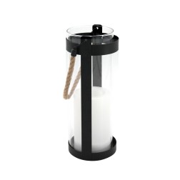 G2009 LAMPARA SOLAR VELA PARPADEO BOTE C-ASA METAL+VIDRIO GALIX