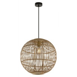 15368h1 LAMPARA COLGANTE BAMBU NATURAL 1XE27 60W HILDEGARD GLOBO