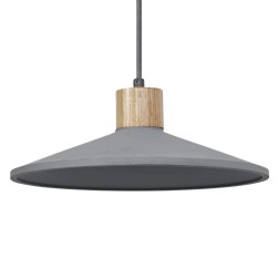 838321 LAMPARA COLGANTE MADERA-CEMENTO GRIS 1xE27 DECOR LEDVANCE