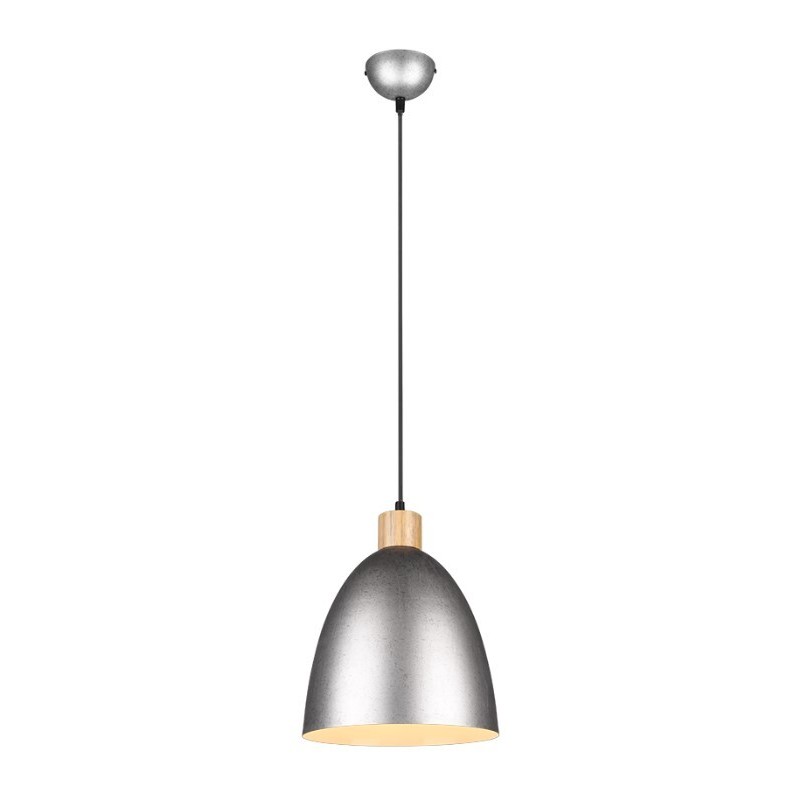 R30681067 LAMPARA COLGANTE 1xE27 IP20 150cm NIQUEL ANTIGUO JAGGER TRIO