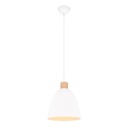 R30681031 LAMPARA COLGANTE 1xE27 IP20 150cm BLANCO JAGGER TRIO
