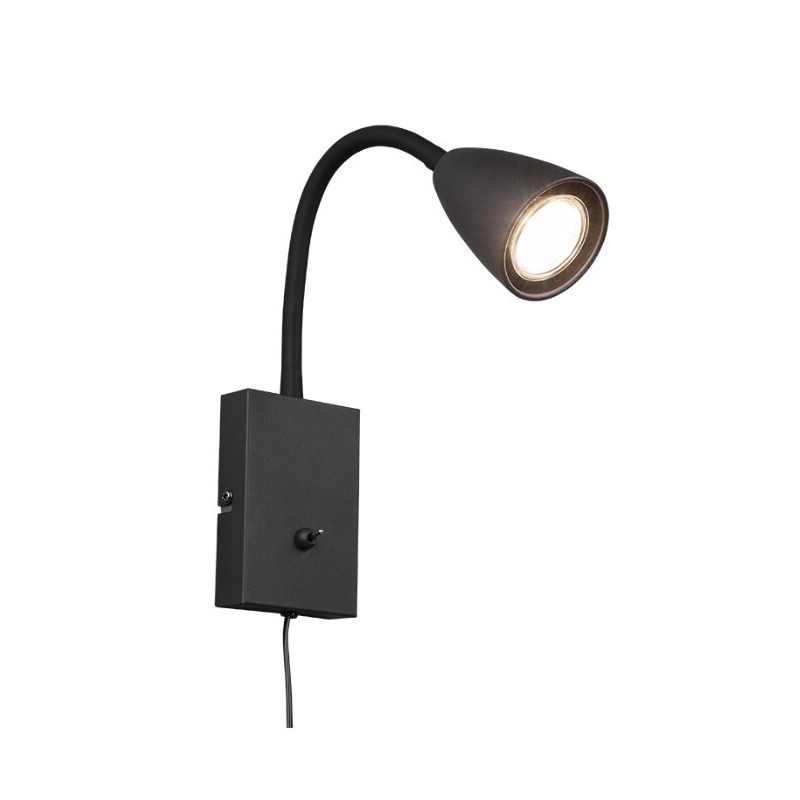 202670132 APLIQUE PARED GU10 IP20 NEGRO WANDA TRIO 202670132 APLIQUE PARED GU10 IP20 NEGRO WANDA TRIO