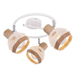 54021-3 REGLETA 3 FOCOS BLANCO ARENA 3xE27 40W 230V WIDY GLOBO