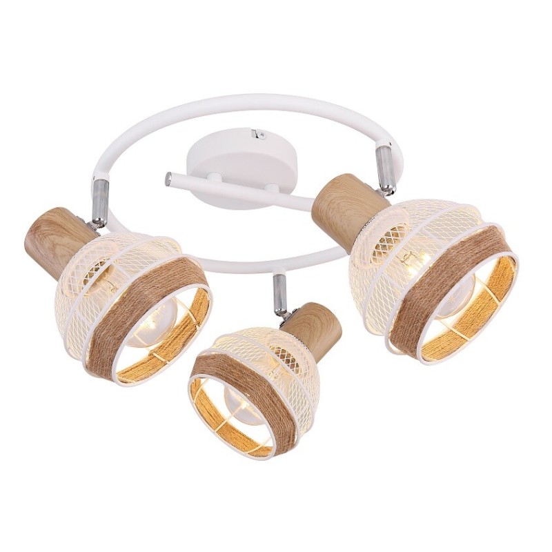 54021-3 REGLETA 3 FOCOS BLANCO ARENA 3xE27 40W 230V WIDY GLOBO